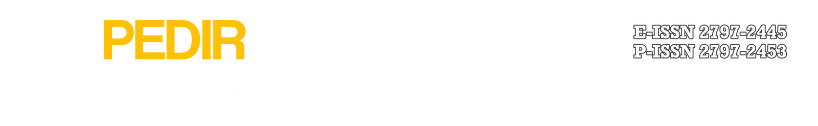 PEDIR: Journal of Elementary Education